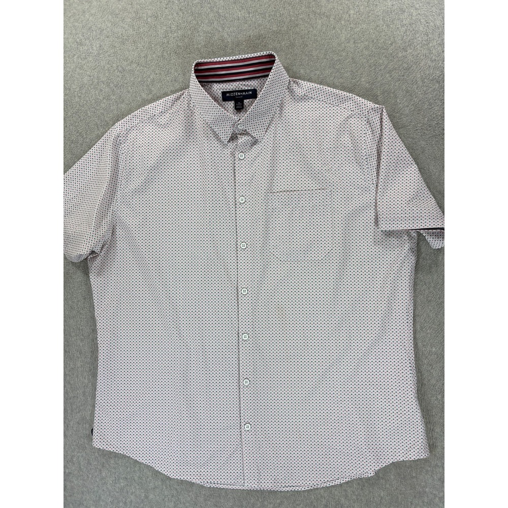 Mizzen+Main Performance Geometric Design S/S Leeward Shirt (Men's XL) White